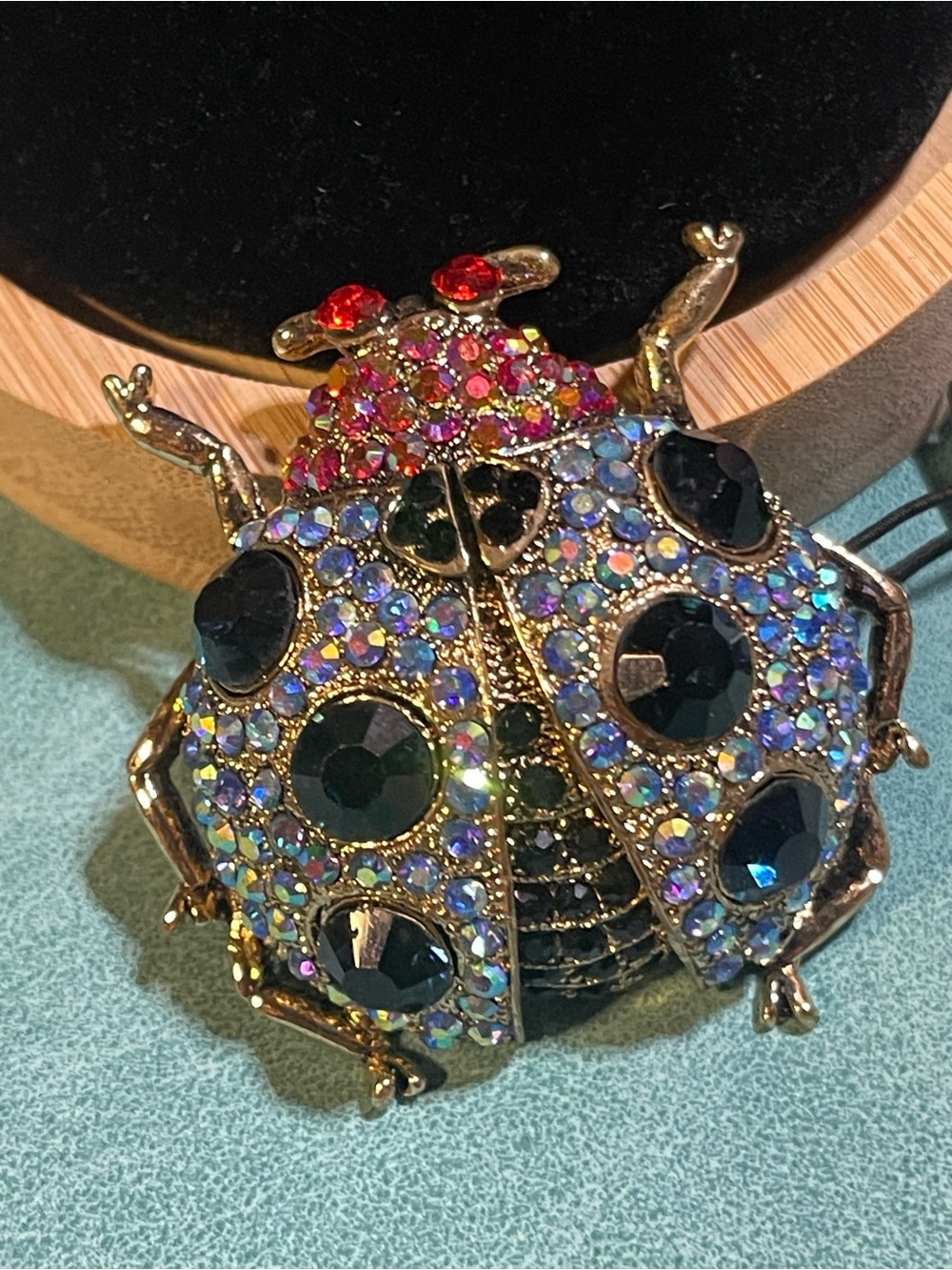NWT Cara New York Ladybug Brooch/Pin / Vibrant Ornate Vintage Design